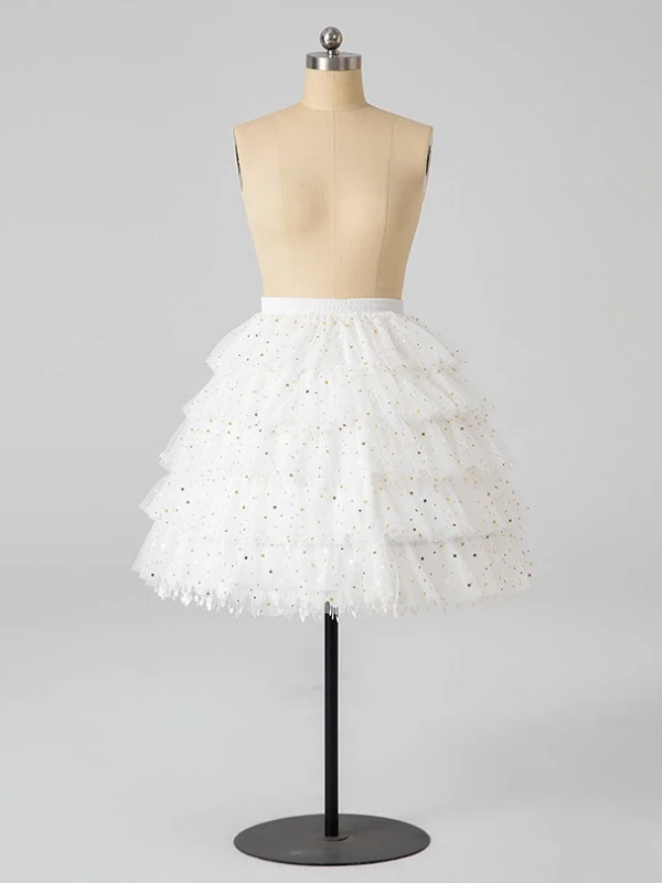 2 steel hoops star tulle lolita petticoat
