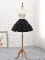 organza lightweight lolita mini underskirt black