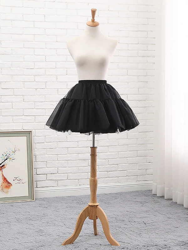 organza lightweight lolita mini underskirt black